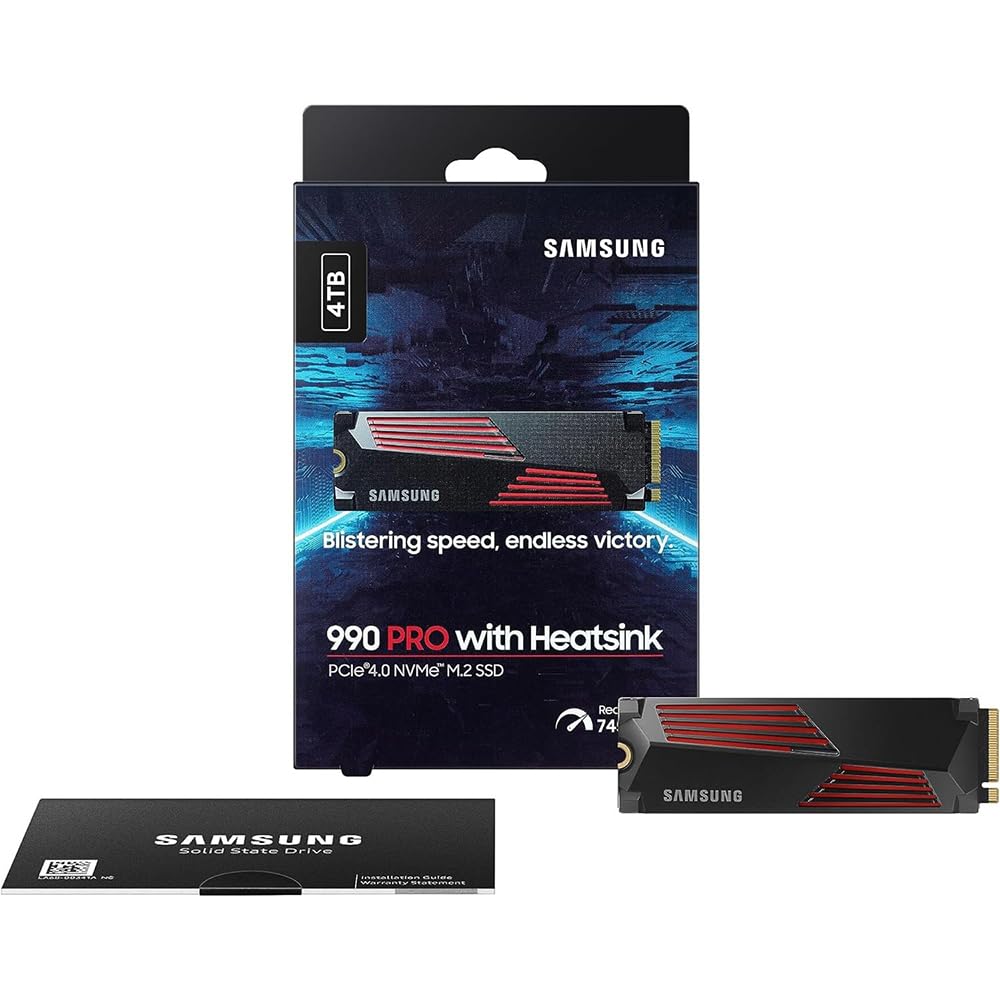 Amazon | Samsung MZ-V9P4T0B/AM 990 PRO PCIe 4.0 NVMe M.2 SSD 4TB