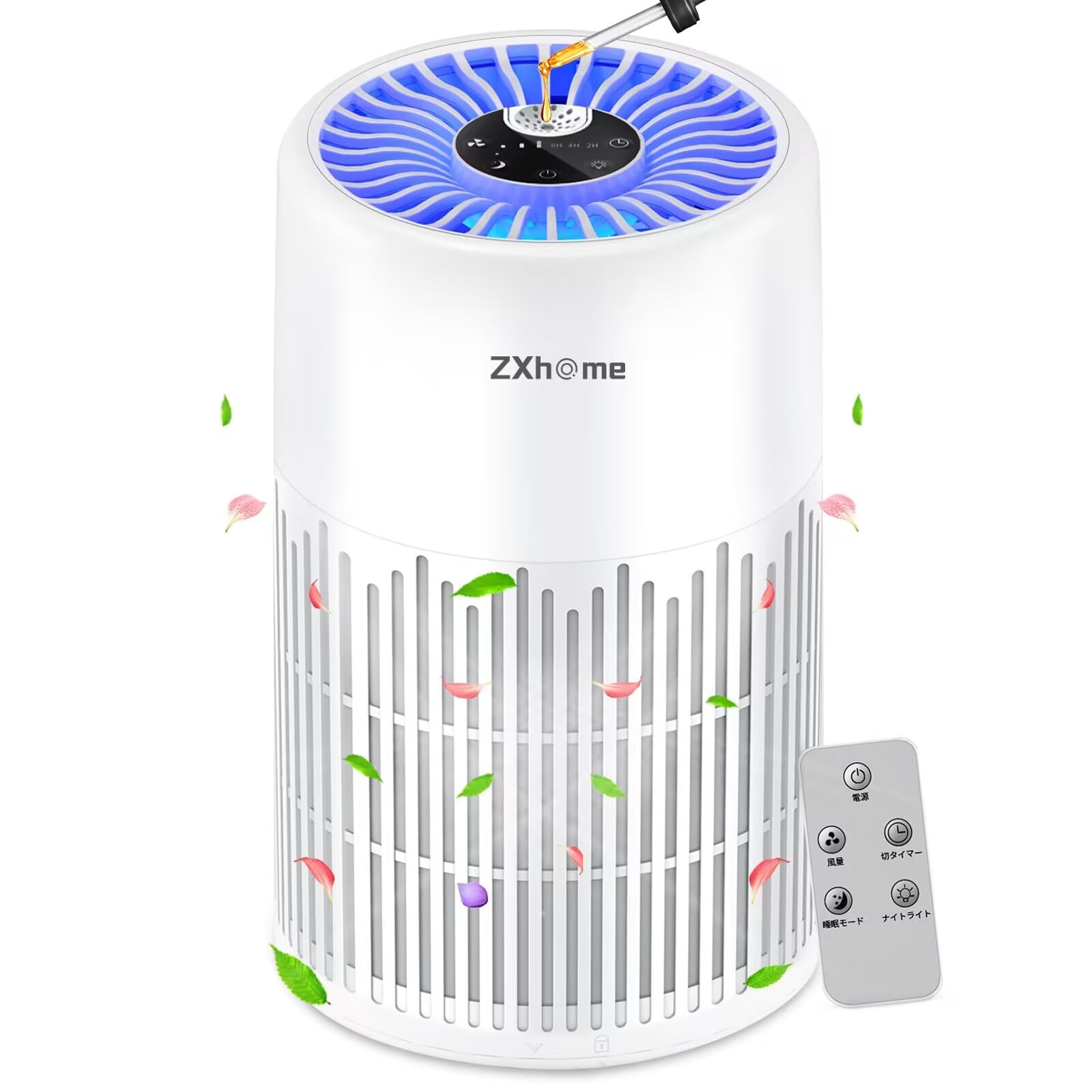 Amazon.co.jp: ZXhome 空気清浄機 「360°全方向吸収＆リモコン付属