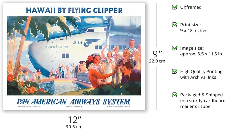 Amazon.com: Hawaii by Flying Clipper - Boeing 314 - Pan American