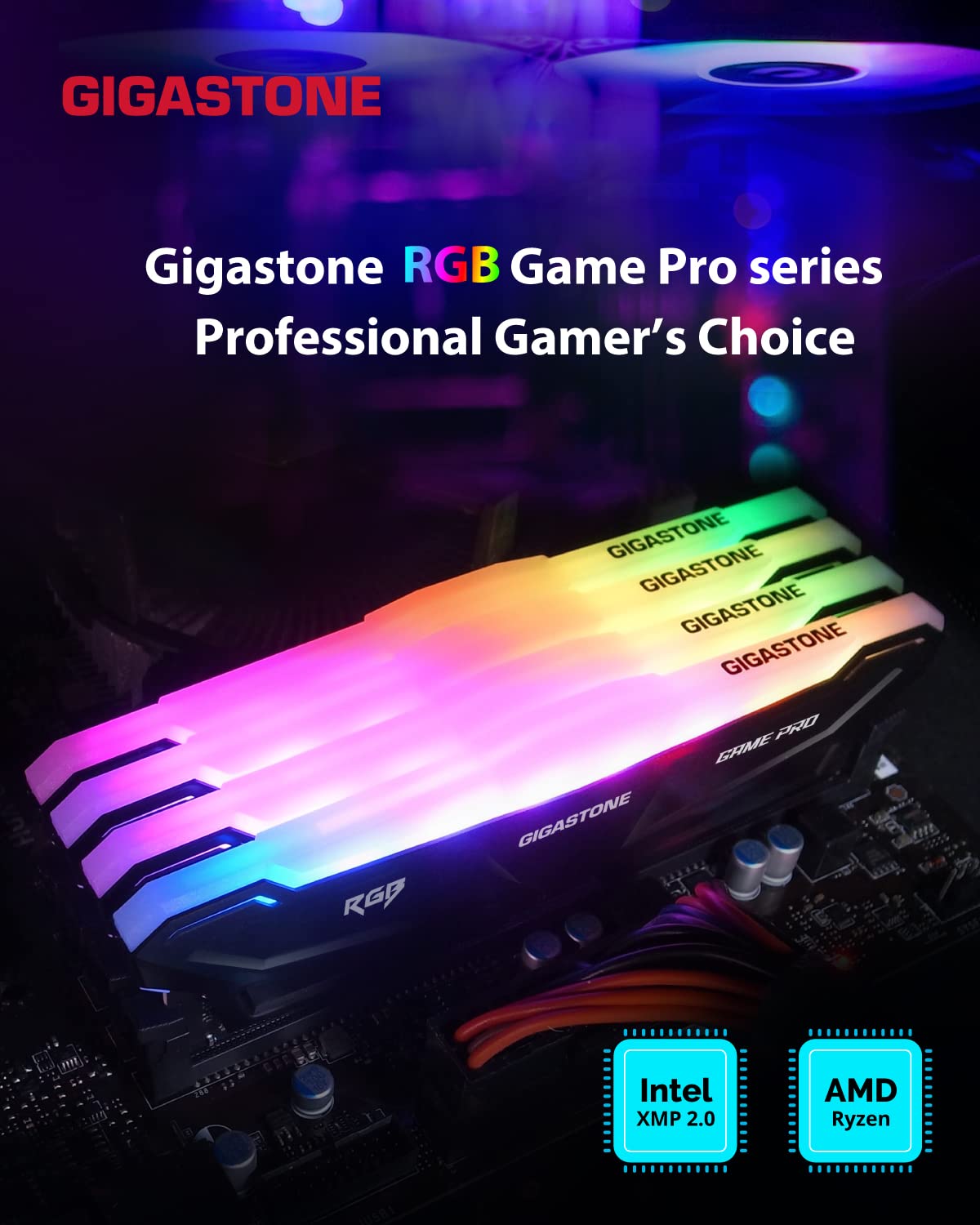 Amazon.co.jp: 【発光型 DDR4】GIGASTONE Game PRO 8GBx2枚 (16GB Kit