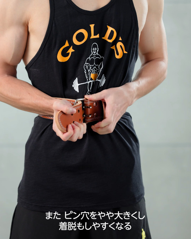 Amazon | ゴールドジム(GOLD`S GYM) プロレザーベルト G3324 S:65-75cm