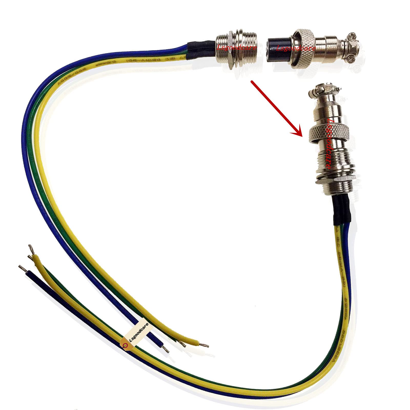 Amazon.com: Lsgoodcare 5Pcs GX16-3pin Male Aviation Connector