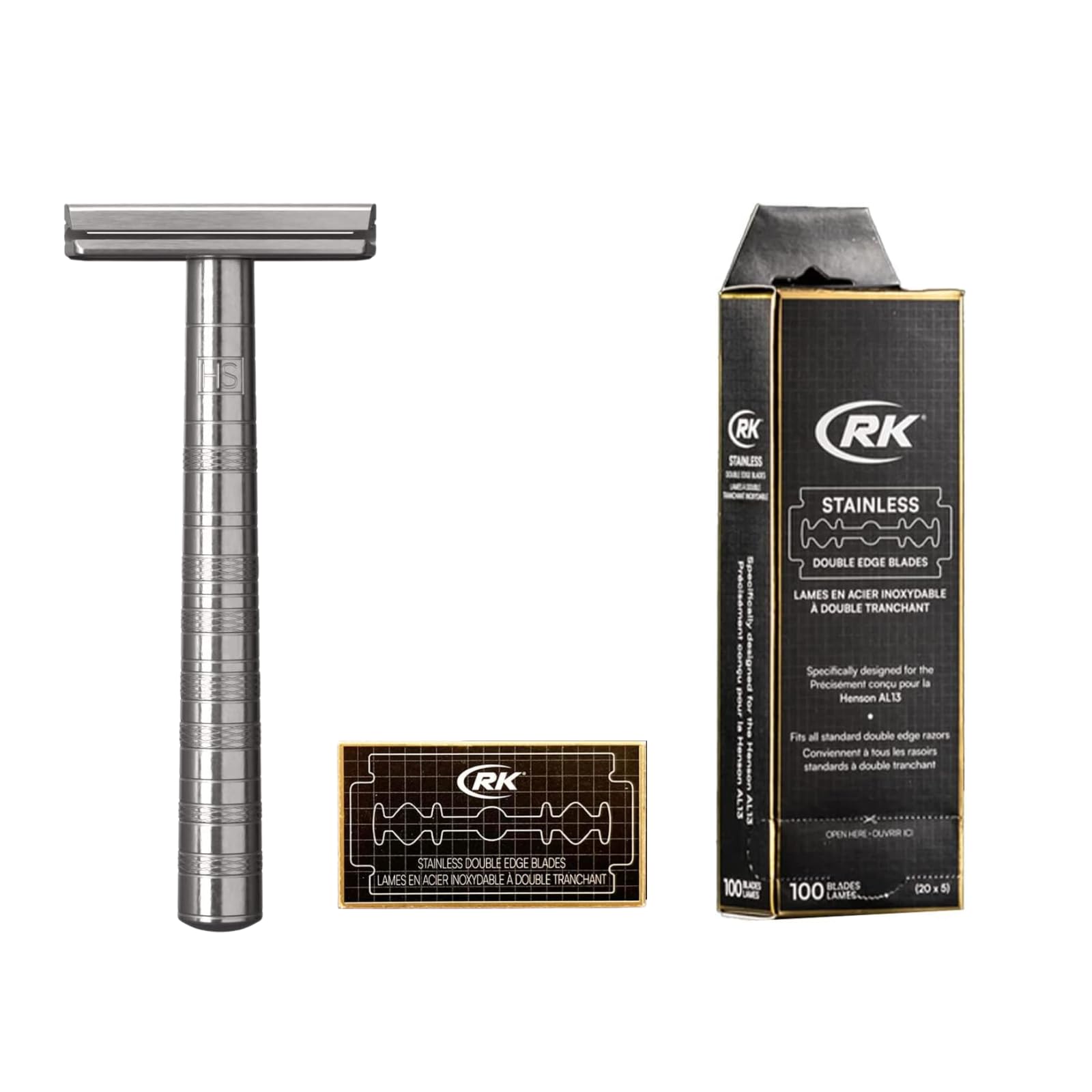 Amazon.co.jp: 【本体×替刃100枚セット】HENSON SHAVING AL13