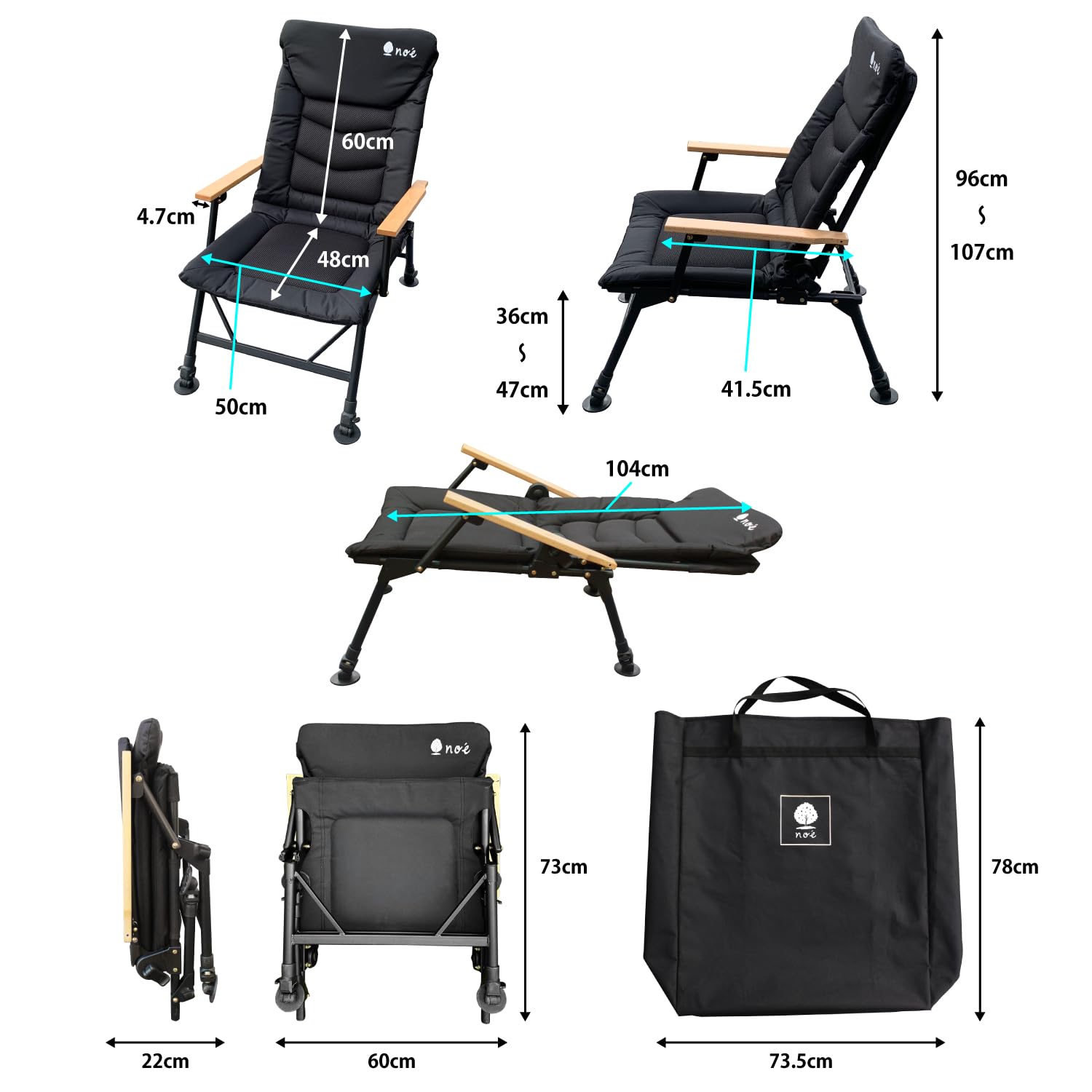 Amazon.co.jp: キャンプチェア DOKODEMO chair リクライニングチェア