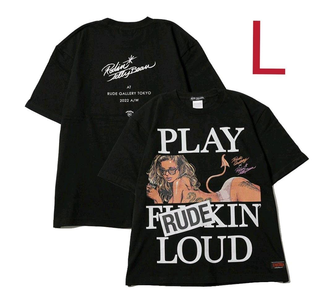 Amazon.co.jp: Rockin Jelly Bean Rude Gallery T-Shirt Large Black