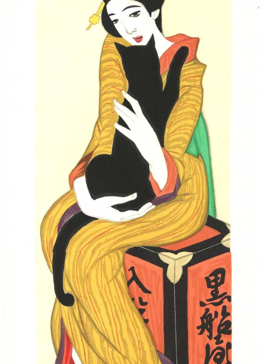 ◇【真作保証】希少1919年頃(大正8年) 額装◇竹久夢二/お葉 水墨画 詩