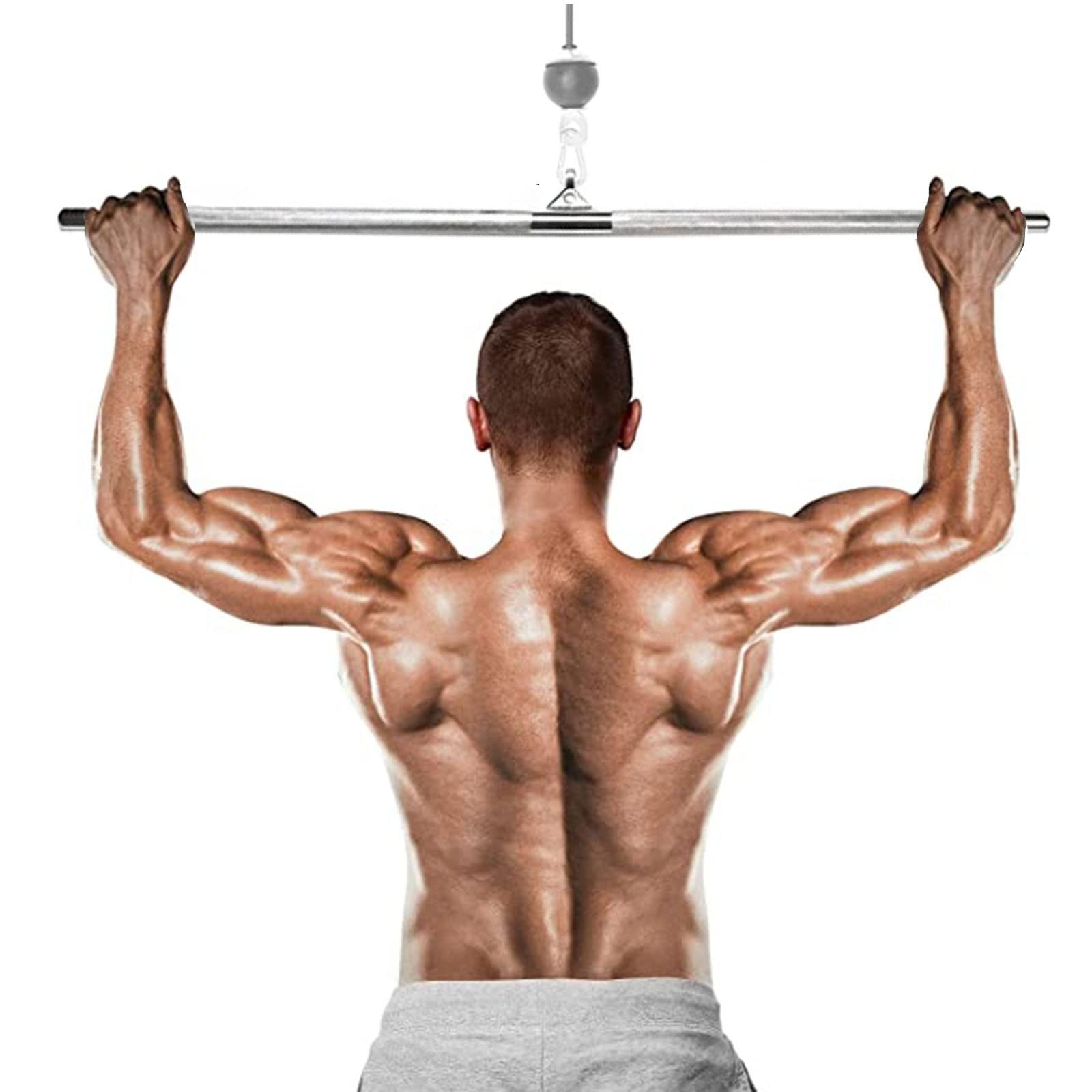 Amazon.co.jp: ラットプルダウン ストレートバー、プレスダウンバー