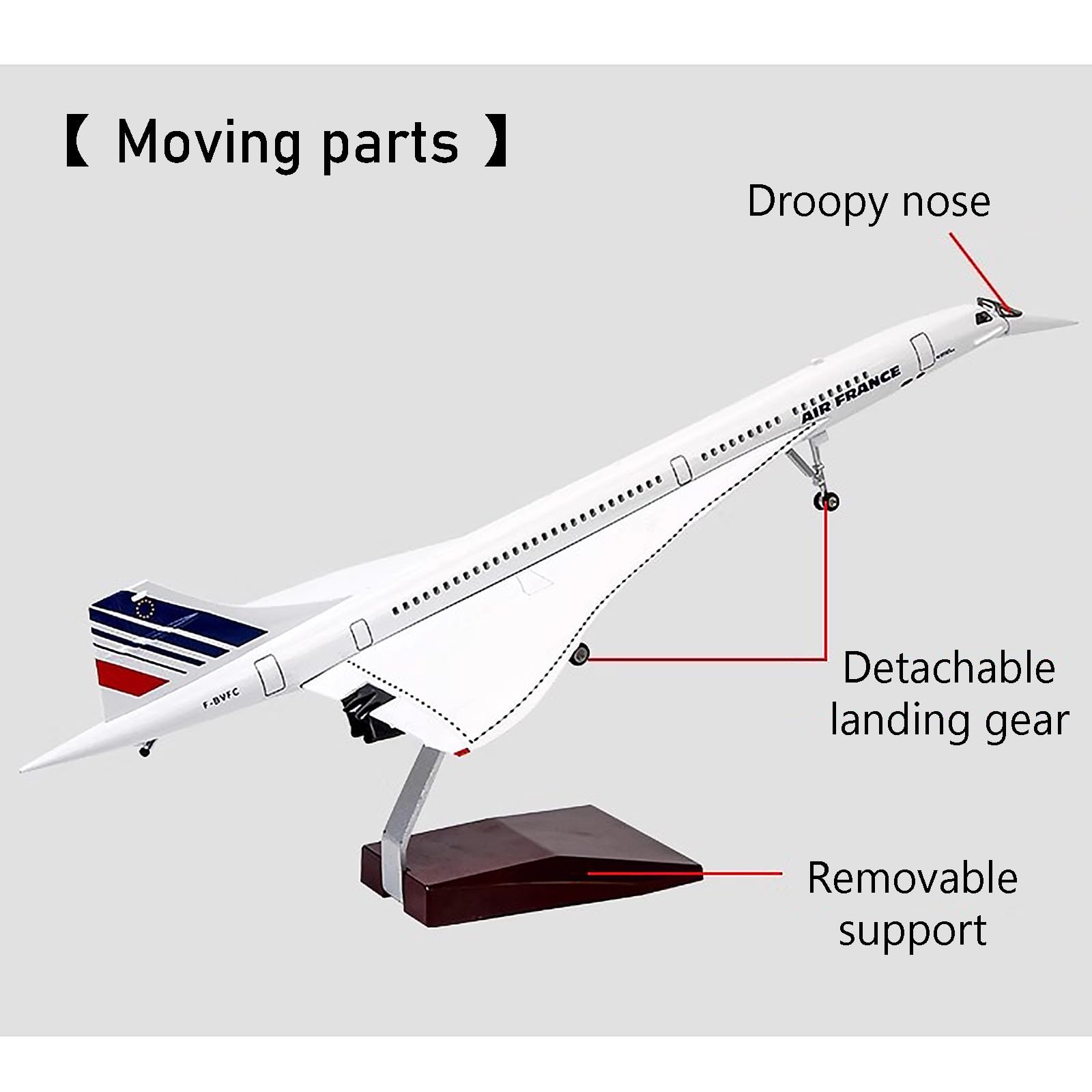 Amazon.co.jp: コンコルド 1:125 スケール 19.7 インチ 模擬完成品