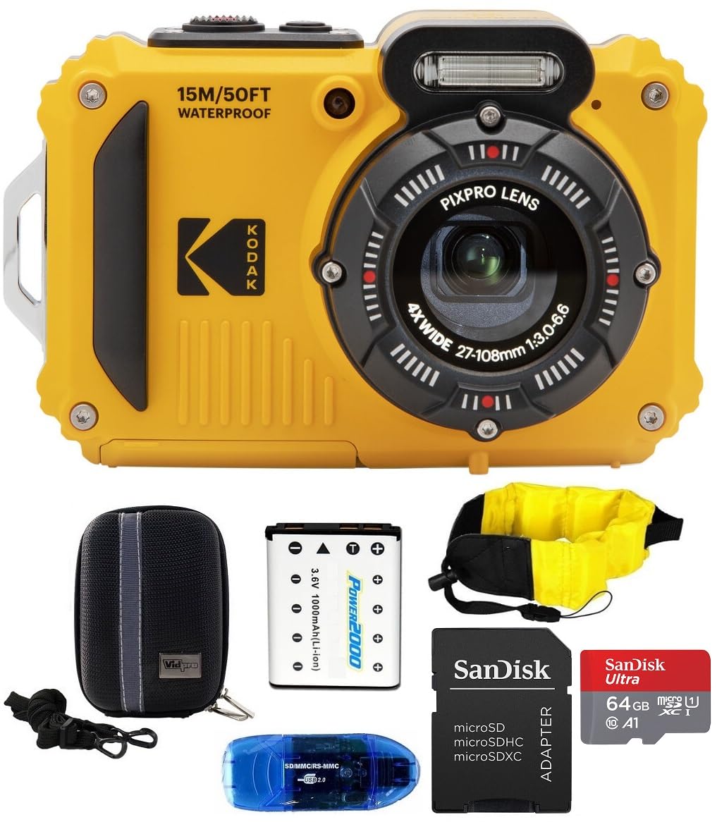 Amazon | KODAK PIXPRO WPZ2 防水デジタルカメラバンドル:SanDisk 64GB