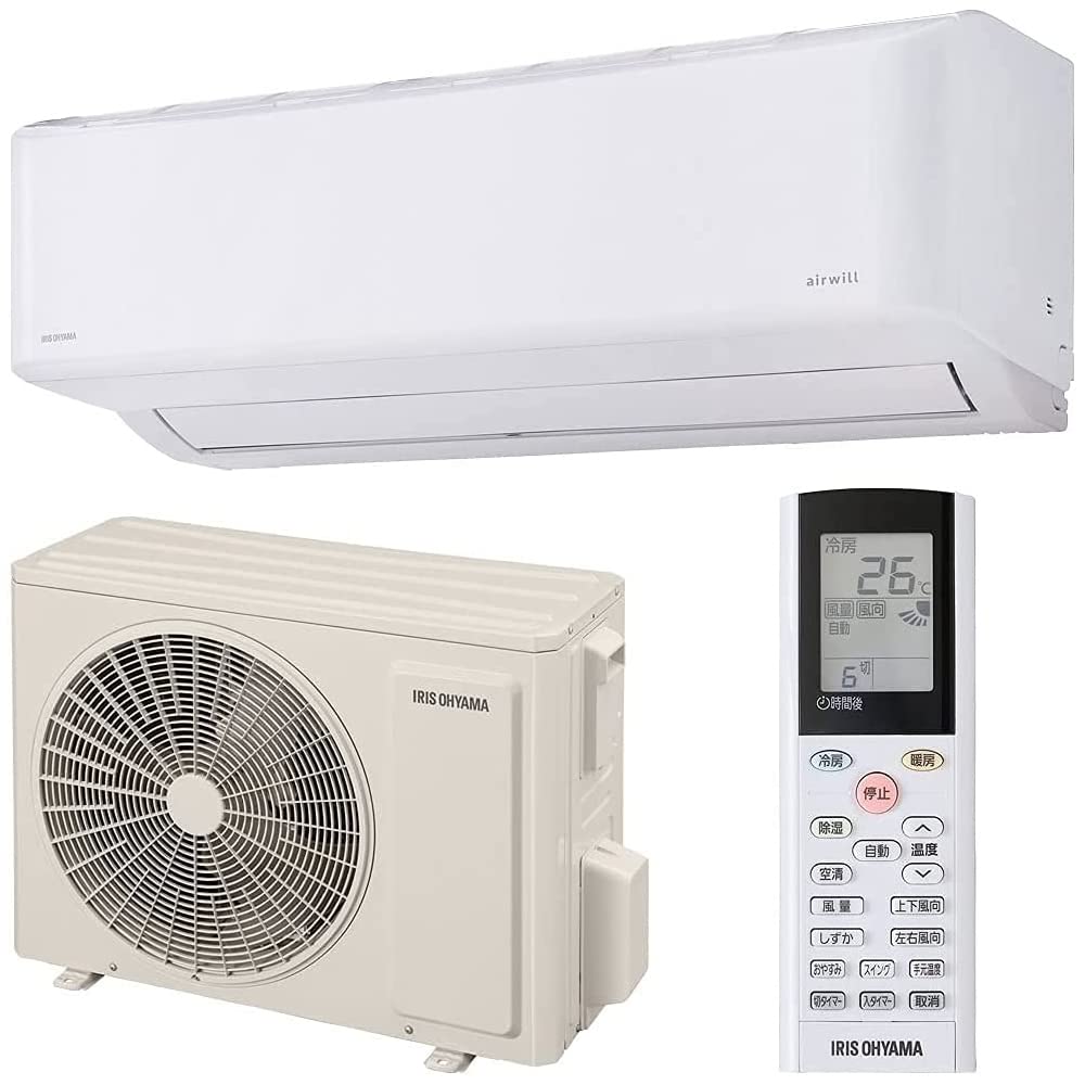 Amazon | アイリスオーヤマ エアコン 6畳 2.2kW 内部清潔機能 空気清浄