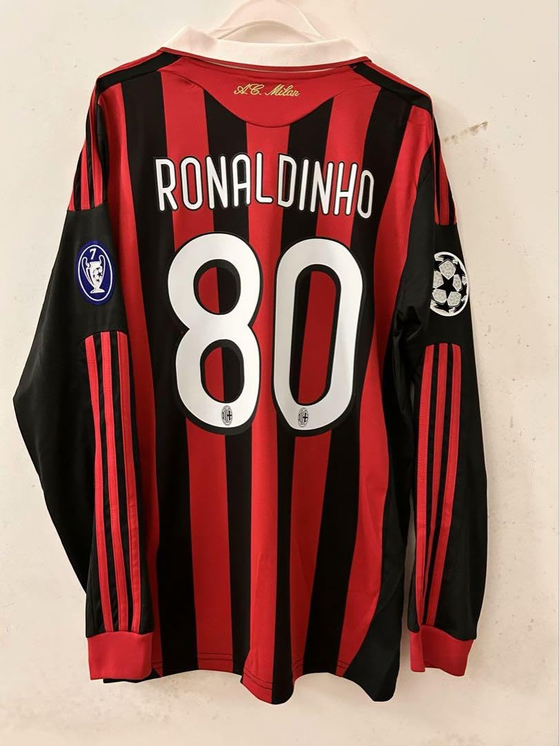 Amazon.co.jp: 09-10ロナウジーニョACミラン 長袖 ユニフォーム M