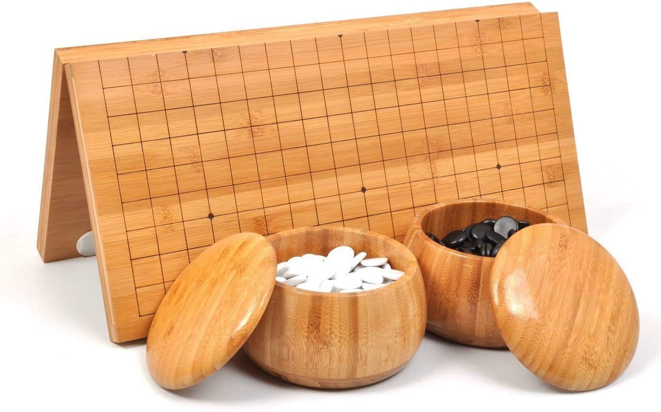 Amazon | 囲碁セット 囲碁 碁盤セット 19路盤 携帯便利 折り畳み式碁盤
