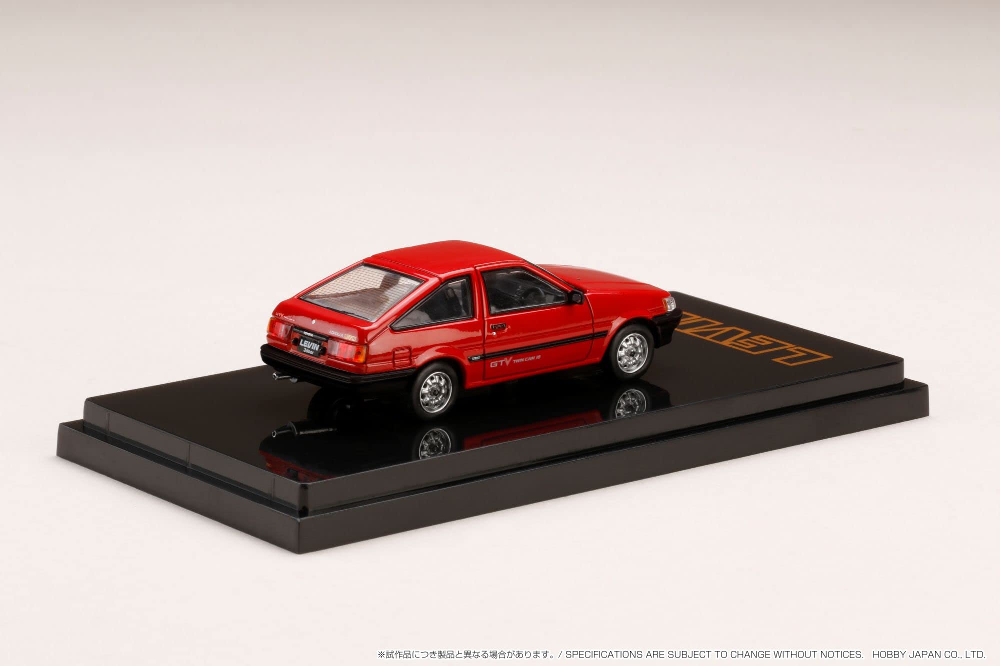 Amazon | HJ64 1/64 トヨタ カローラ レビン AE86 3 ドア GTV レッド