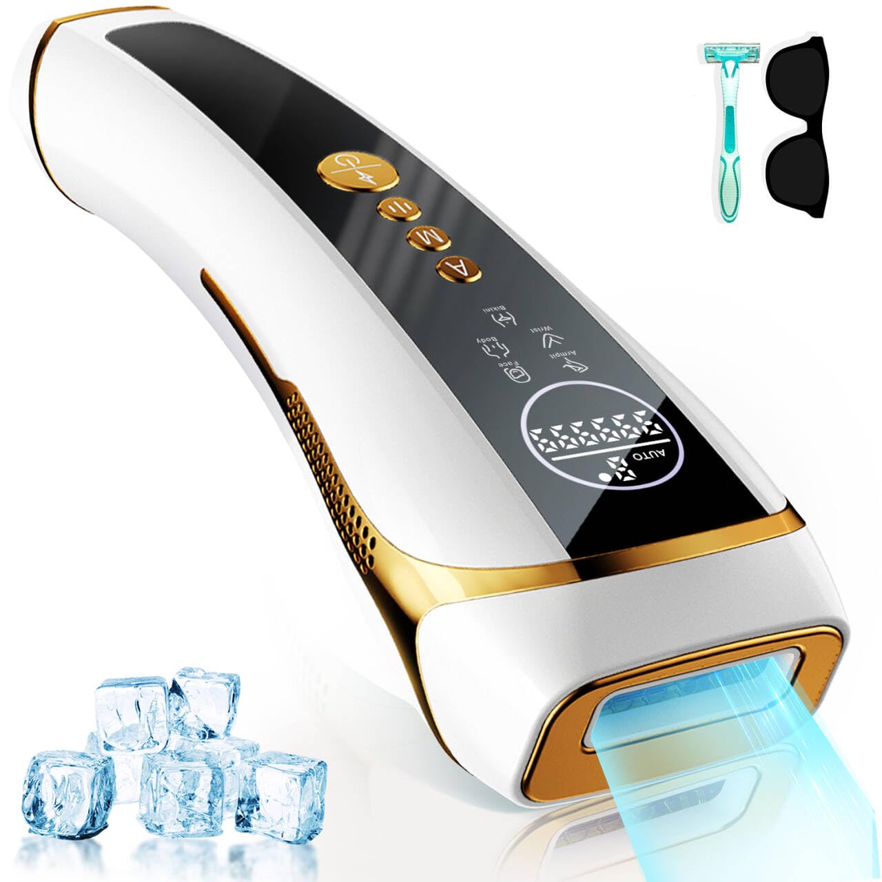 Amazon | 脱毛器 VIO対応【サロン級HIPL光脱毛器】冷感脱毛 99万回照射