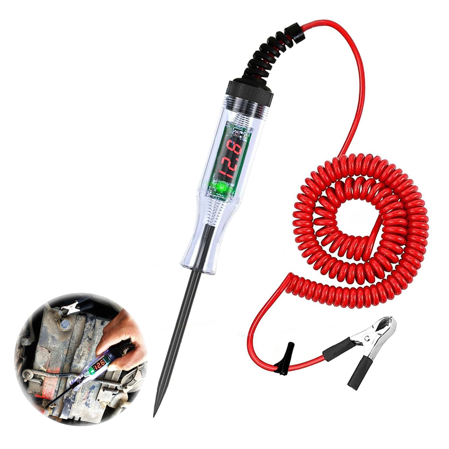 Amazon | LYHMHAMY 車用回路電圧テスター デジタル サーキットテスター