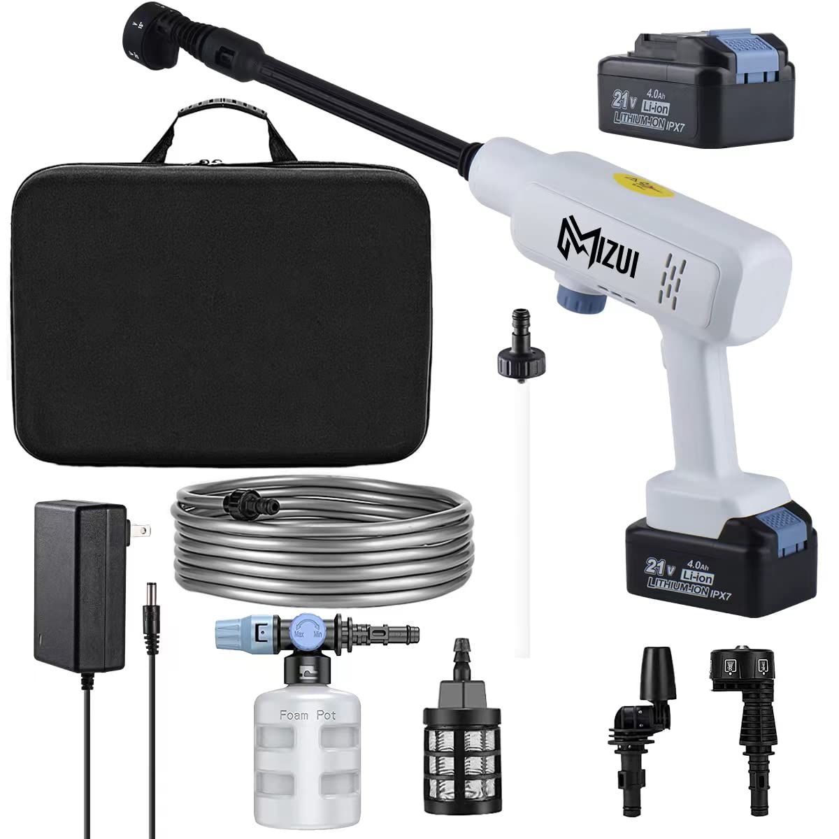 Amazon | 高圧洗浄機 コードレス 充電式 IPX7防水バッテリ 洗車機