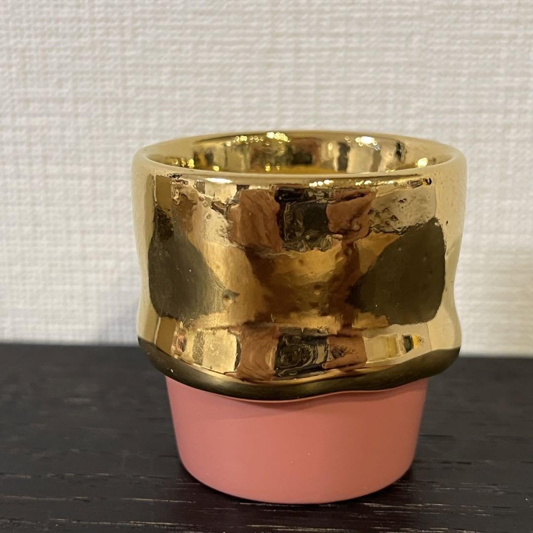 Amazon.co.jp: 桑田卓郎 ぐい呑 金色 ピンク 春色 Sサイズ ホビー