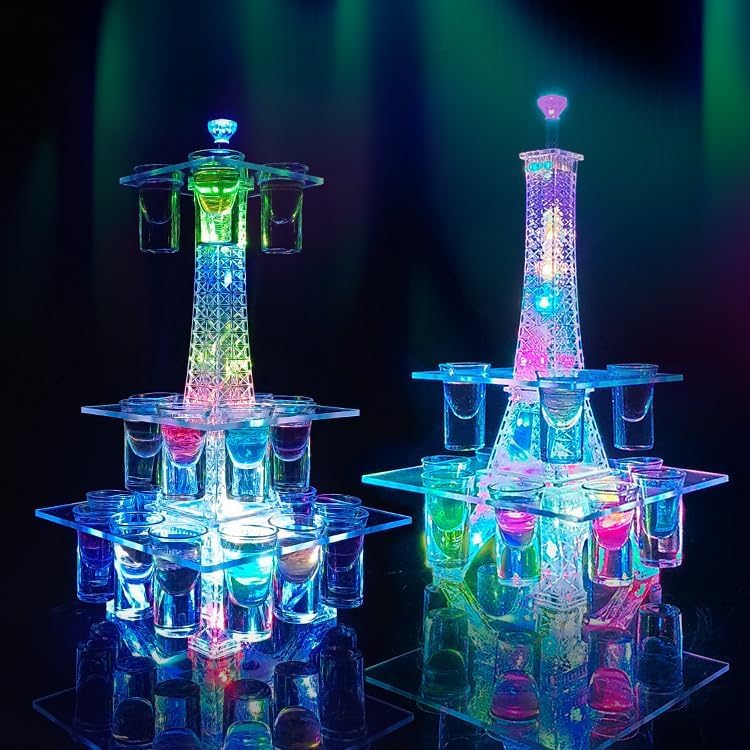 Amazon｜テキーラ観覧車 LED酒ボトルの表示棚 観覧車 ワインラック 酒