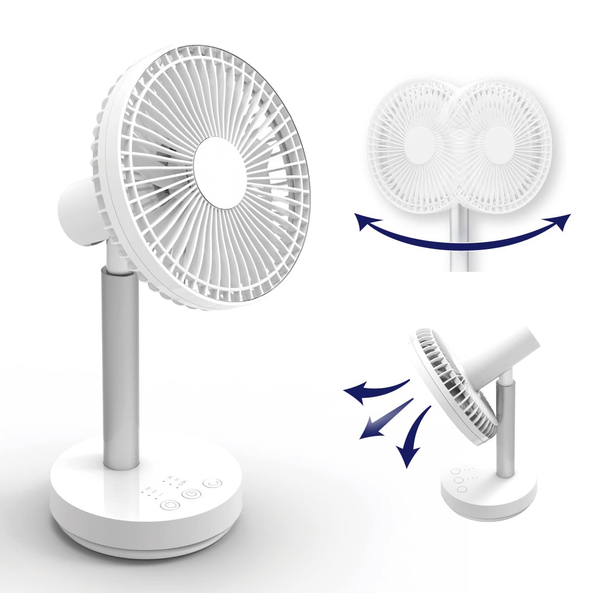 Amazon | トップランド 卓上扇風機 デスクファン どこでもFAN 自動首