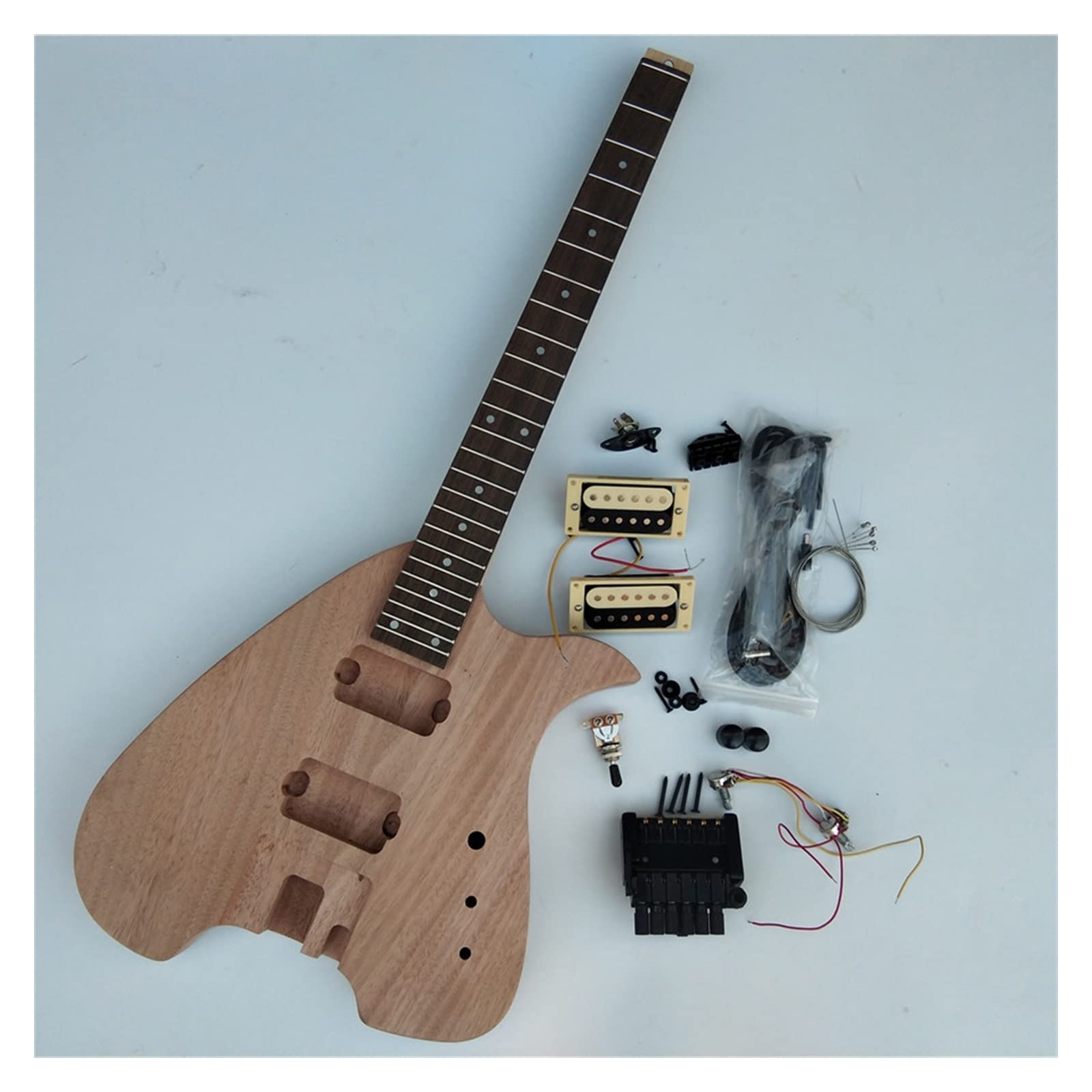 Amazon | 41 インチ未完成ヘッドレスエレキギターキットボディとネック