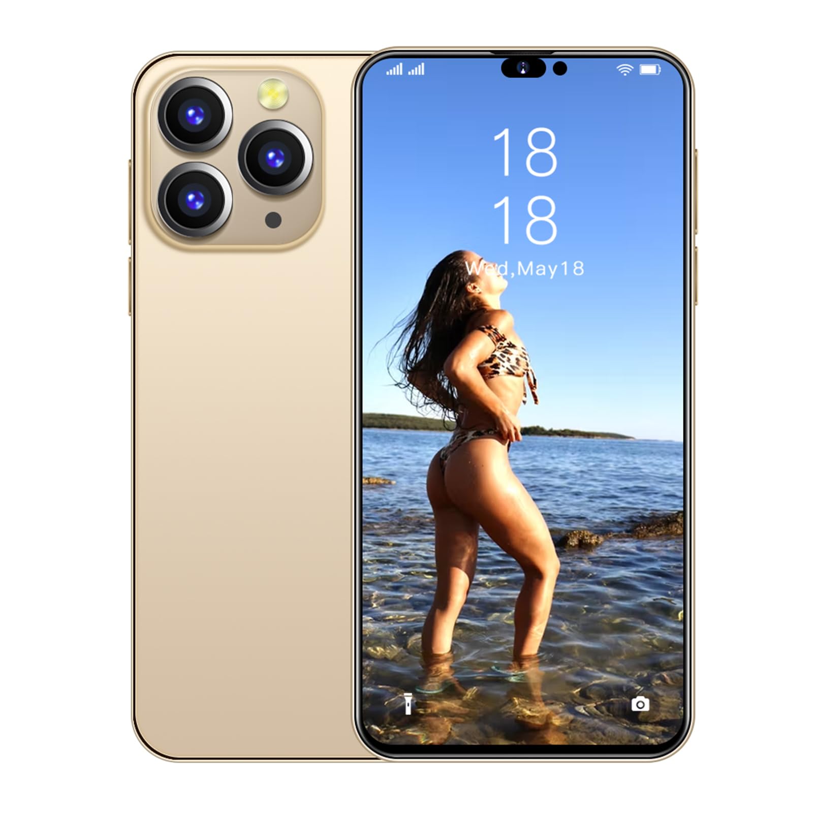 Amazon | I14 Promax スマートフォン2GB+16GB 携帯電話 6.3インチ HD大