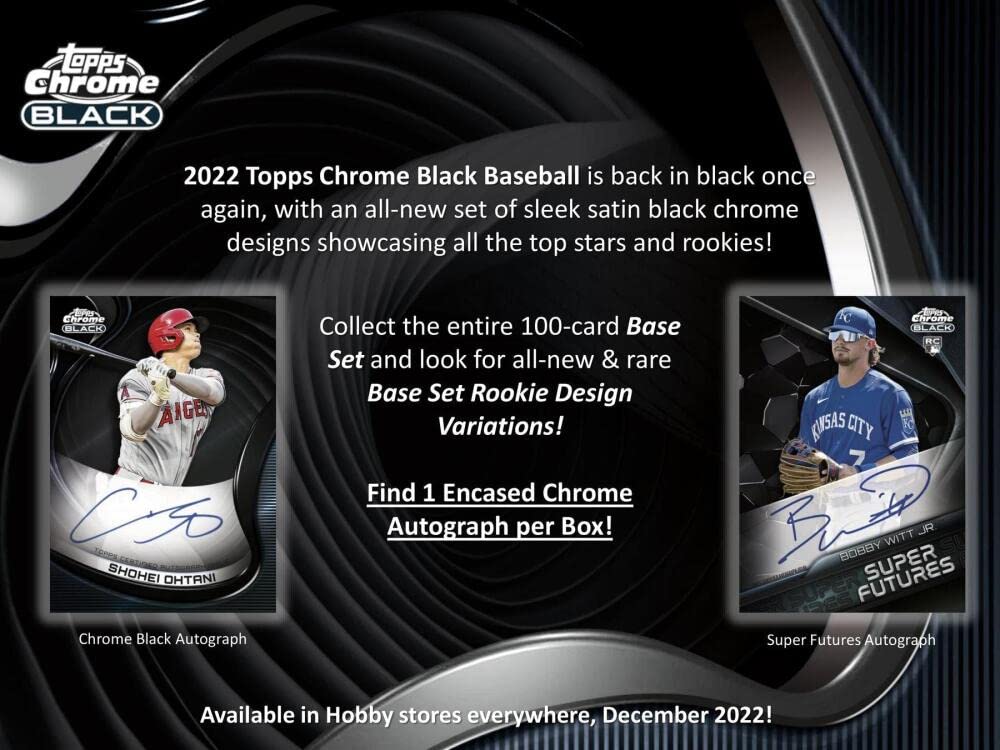 Amazon.com: 2022 Topps Chrome Black Baseball Hobby Box (1 Pack/4