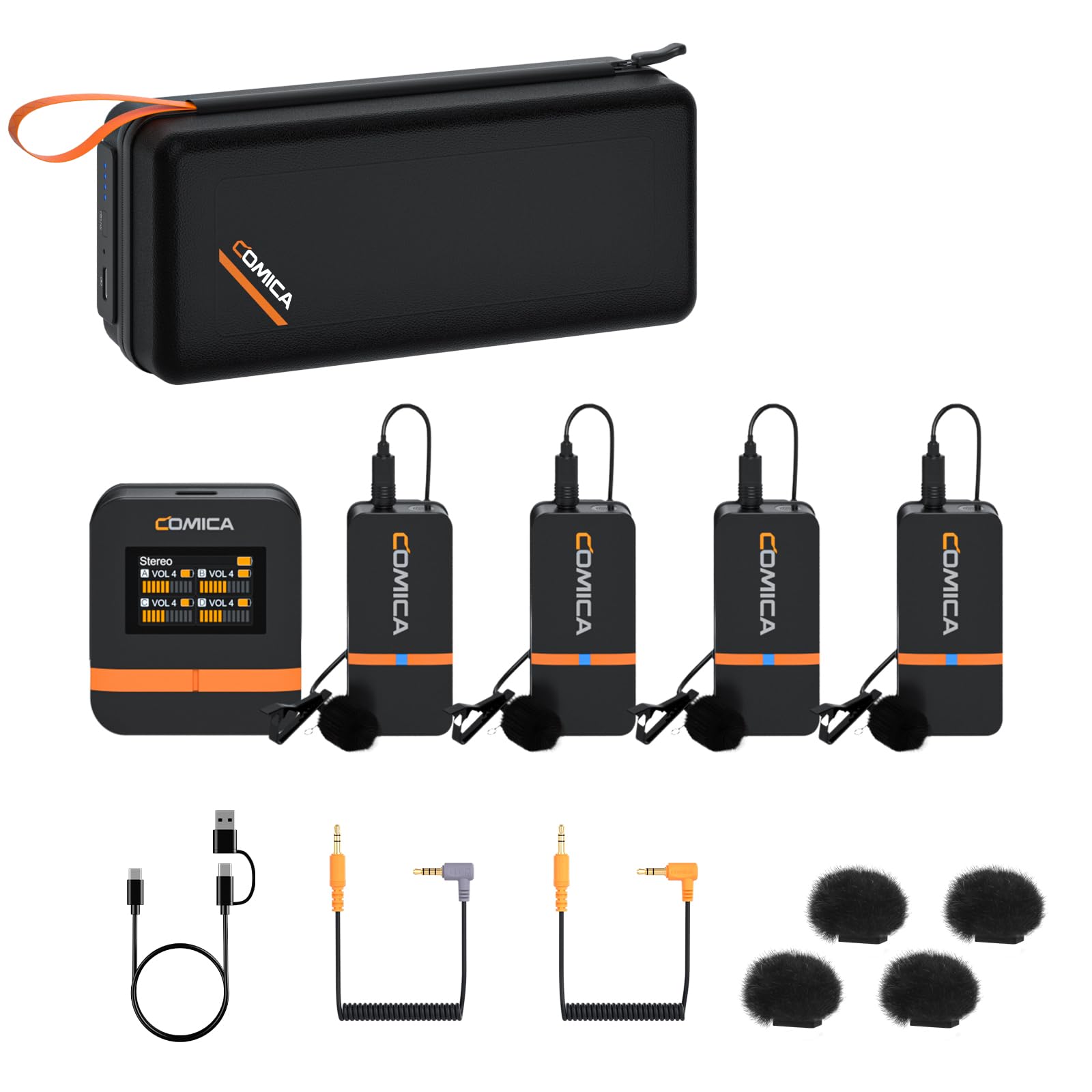 Amazon.com: COMICA (4 Lav Mic) Vimo Q Wireless Lavalier Microphone