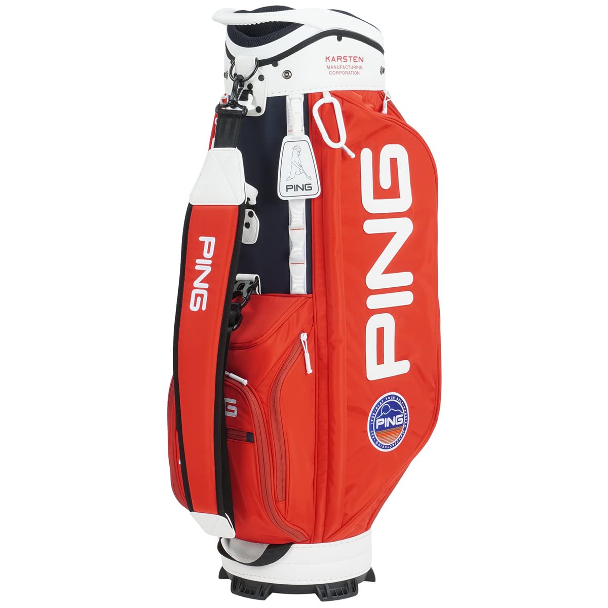 PING キャディバッグ CB-U2304 9.5型 日本モデル 黒赤 PING（ピン