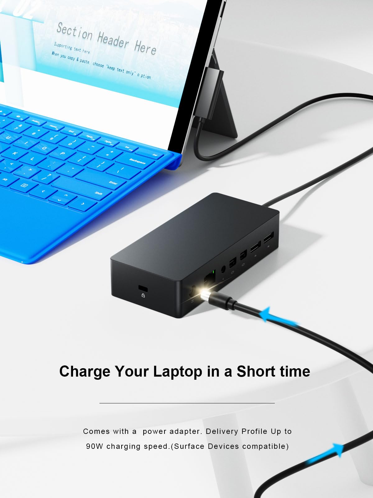 Amazon.co.jp: Surface Pro 90W ギガビットイーサネット ミニDP*2 USB