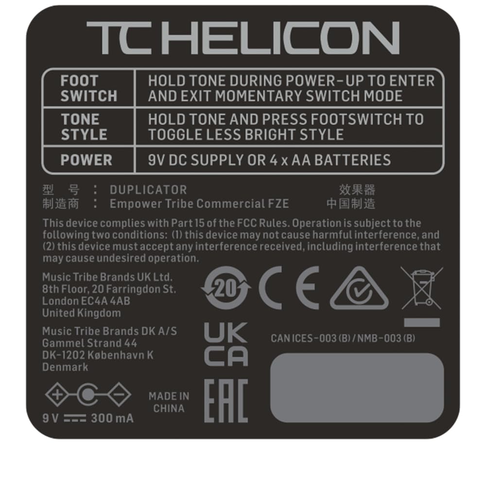 Amazon | TC Helicon ボーカルエフェクター ダブリングエフェクト
