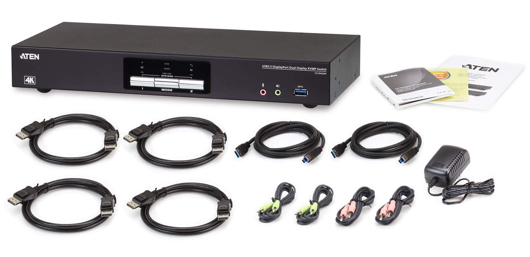 Amazon.com: ATEN 2 Port 4K DisplayPort KVM Switch 2 Monitors 2
