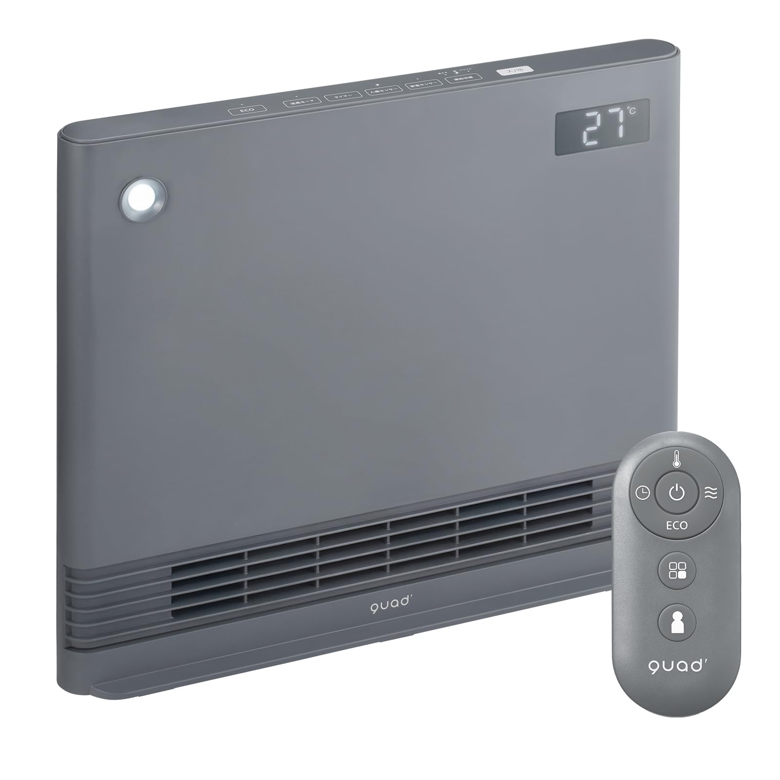 Amazon | QUADS(クワッズ) 薄型 省エネ セラミックヒーター ワイド