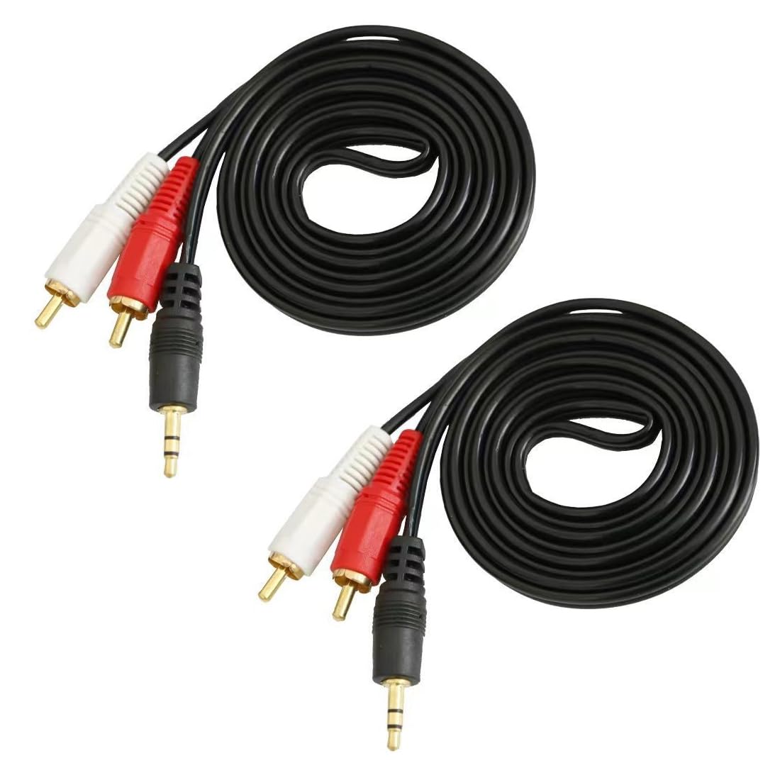 Amazon.com: ThtRht 2 Pack Audio Cable 1/8'' 3.5mm TRS Male to 2