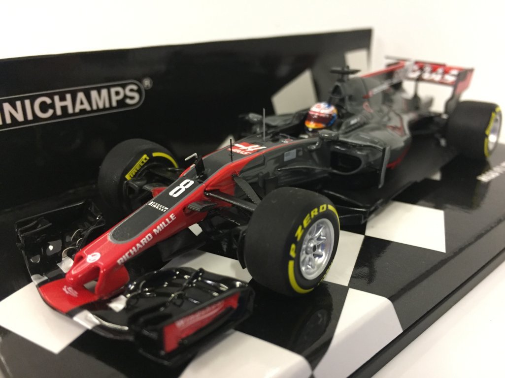 ミニチャンプス1/43 ハースF1チームVF-17 R.グロージャン 海外別注品
