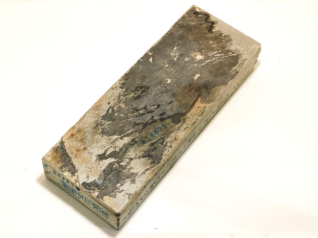 44 天然砥石 正本山中山水浅黄 75x244x13mm 434g 大工道具 剃刀 刀剣