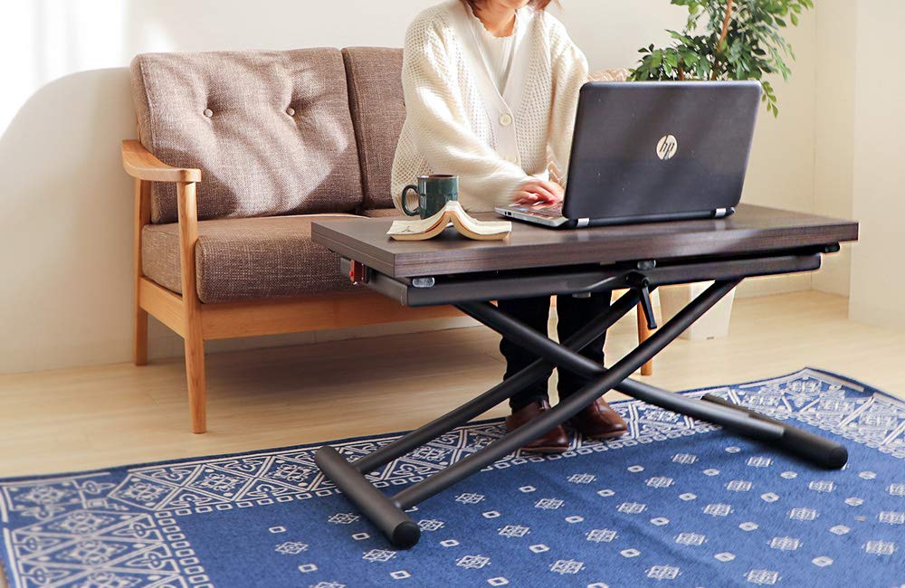 Amazon｜ヤマソロ 昇降テーブル テーブル グロリアス 82-644 (ブラウン