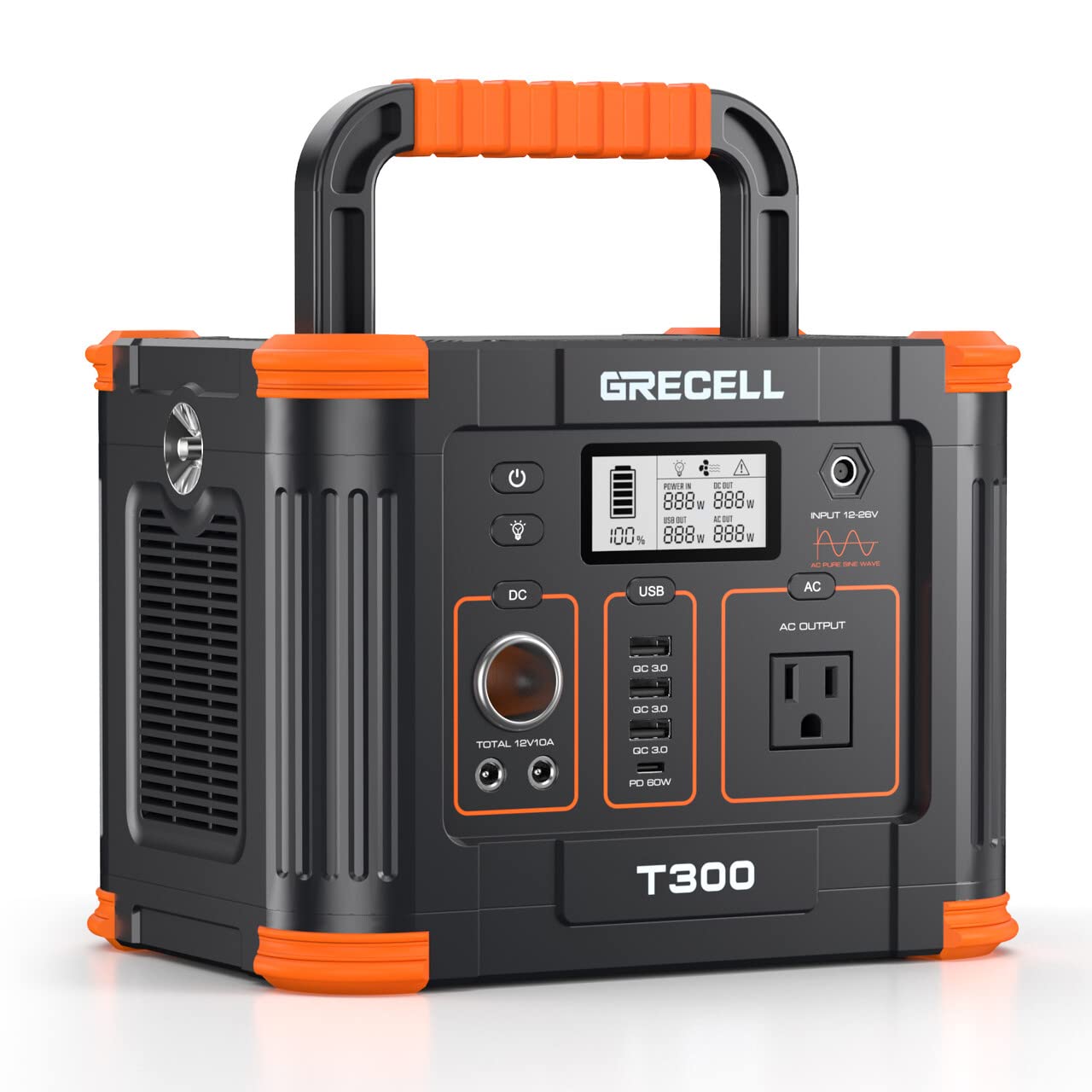 Amazon.com : GRECELL Portable Power Station 300W (Peak 600W