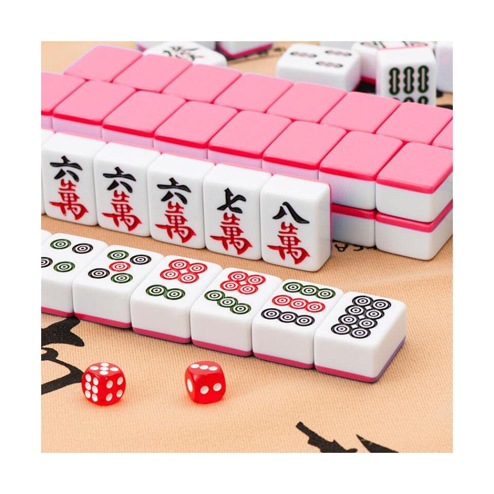 Amazon.co.jp: 麻雀牌 40 ミリメートルピンク中国麻雀セット 144 個
