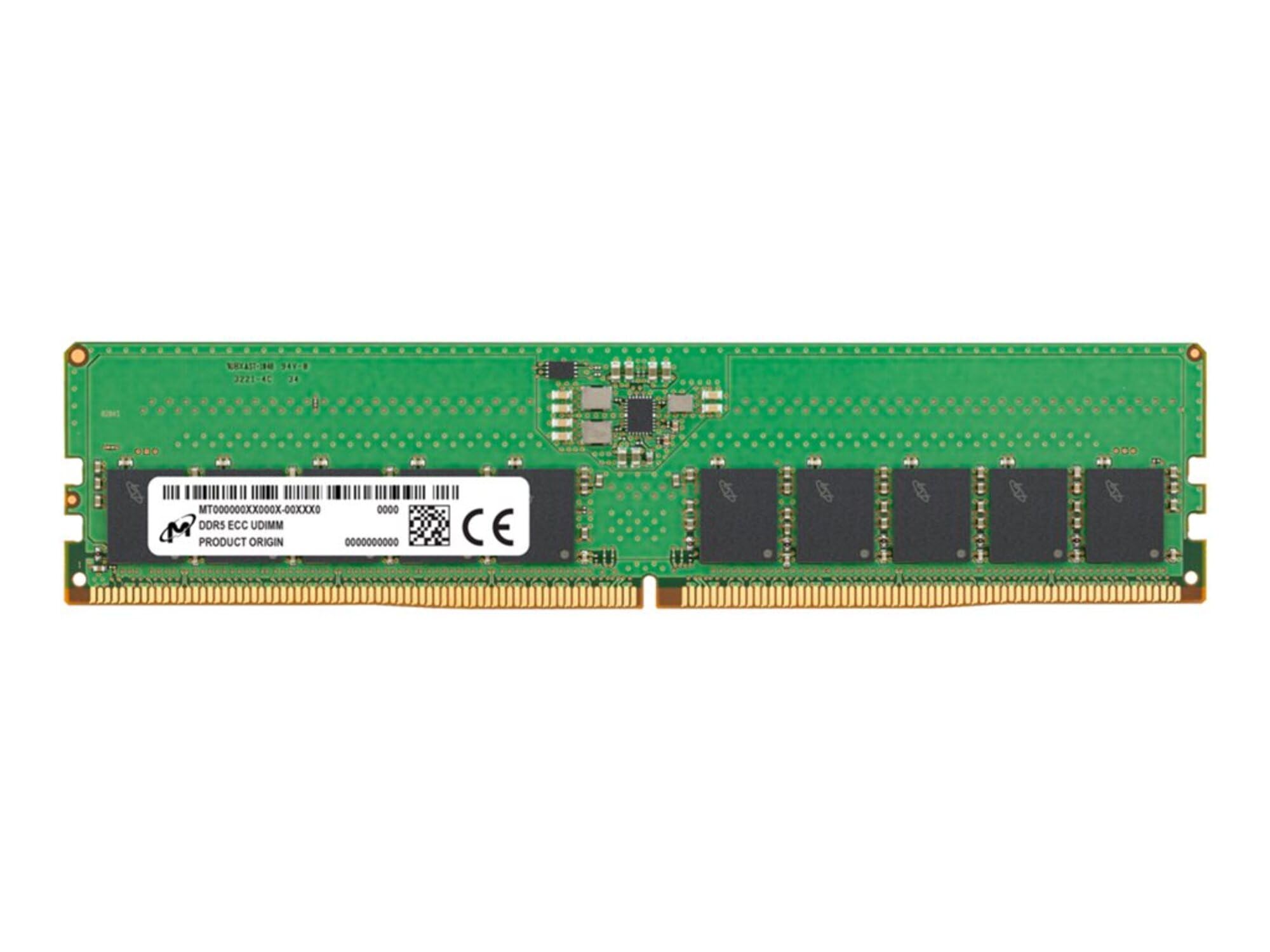 Amazon | Micron DDR5 ECC UDIMM 16GB 1Rx8 5600 CL46 16Gbit