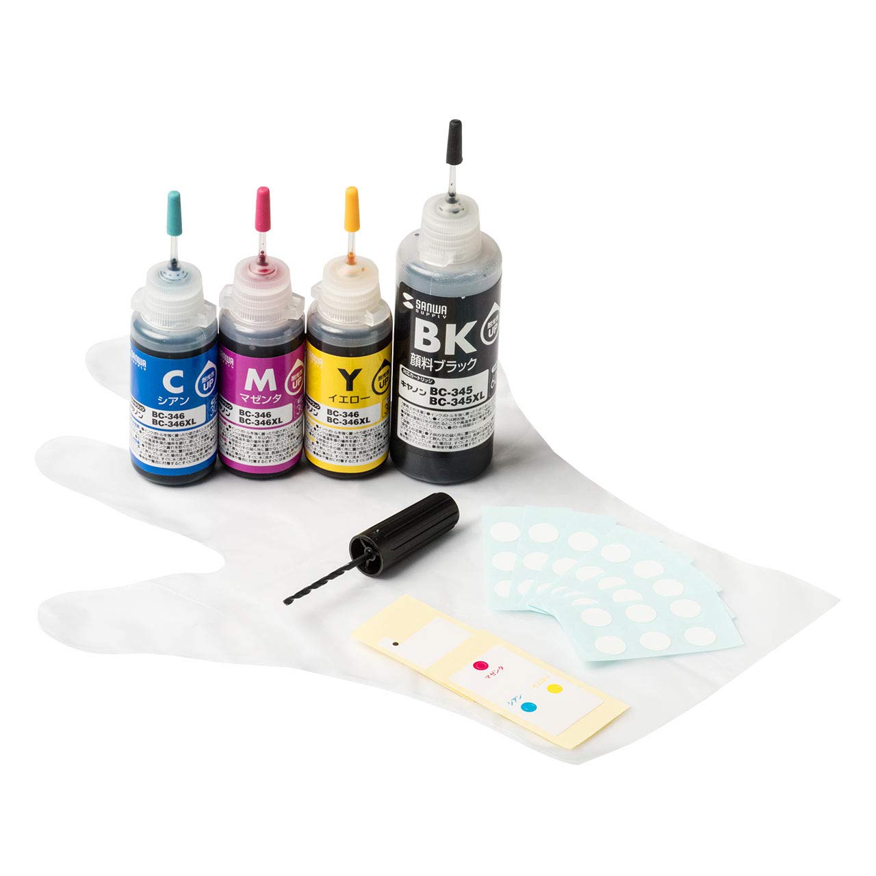 Amazon.co.jp: サンワダイレクト 詰め替えインク キャノン BC-345/346