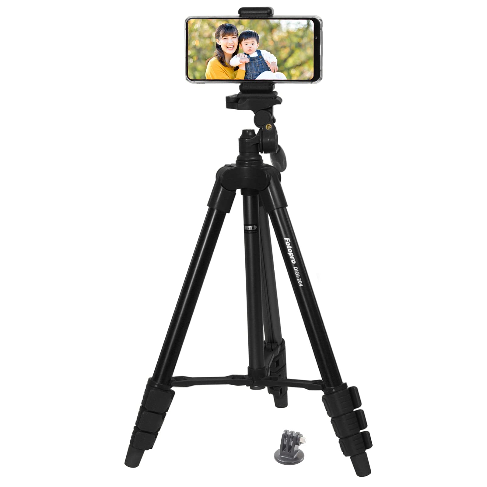 Amazon | Fotopro 三脚 DIGI-204 ブラック スマホホルダー