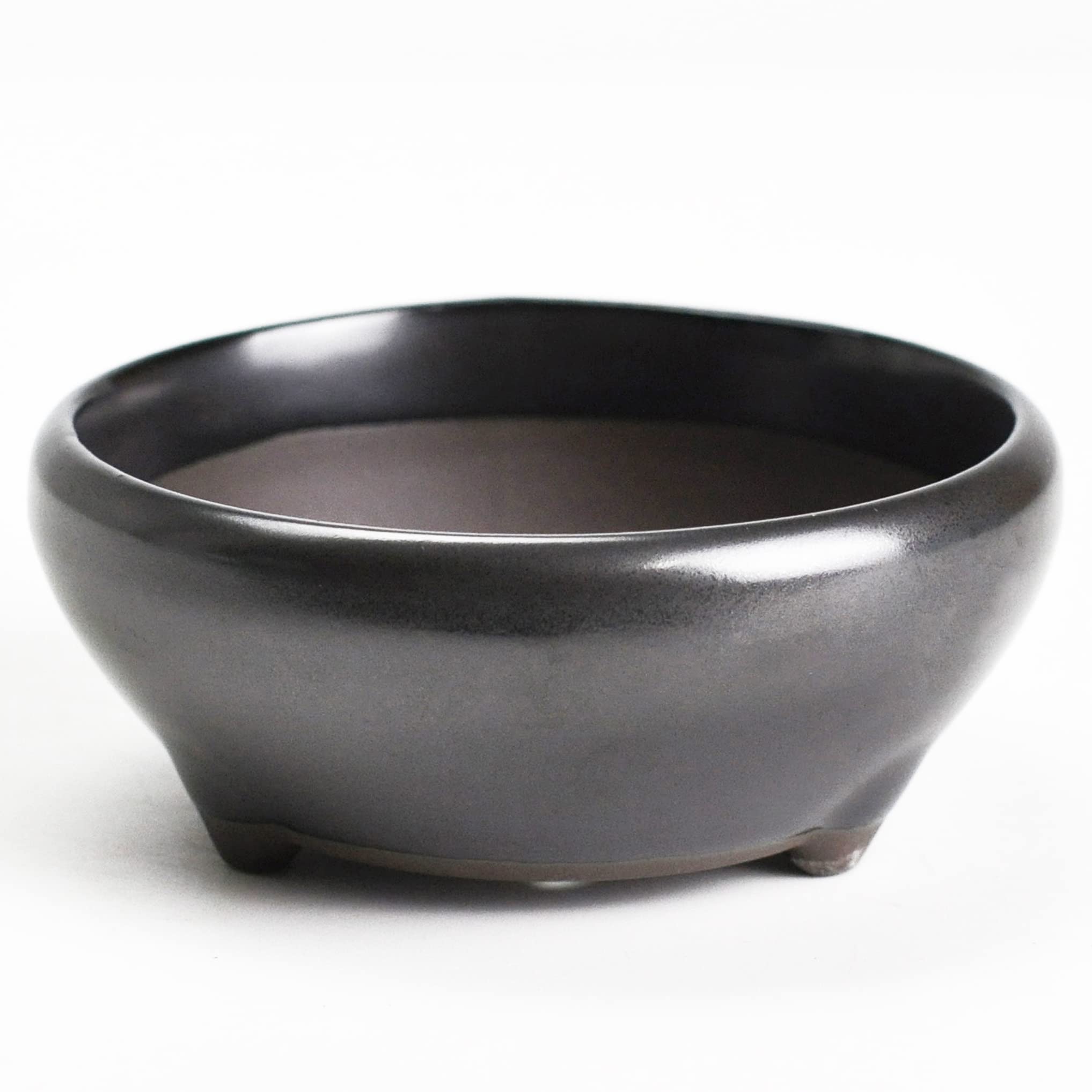 521.香山 窯変荞麦釉丸鉢 盆栽鉢 植木鉢 6.8*4cm