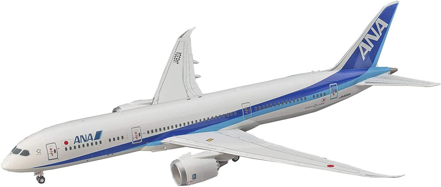Amazon.com: Hasegawa 1:200 ANA B787-9 Airliner Model Kit, Blue