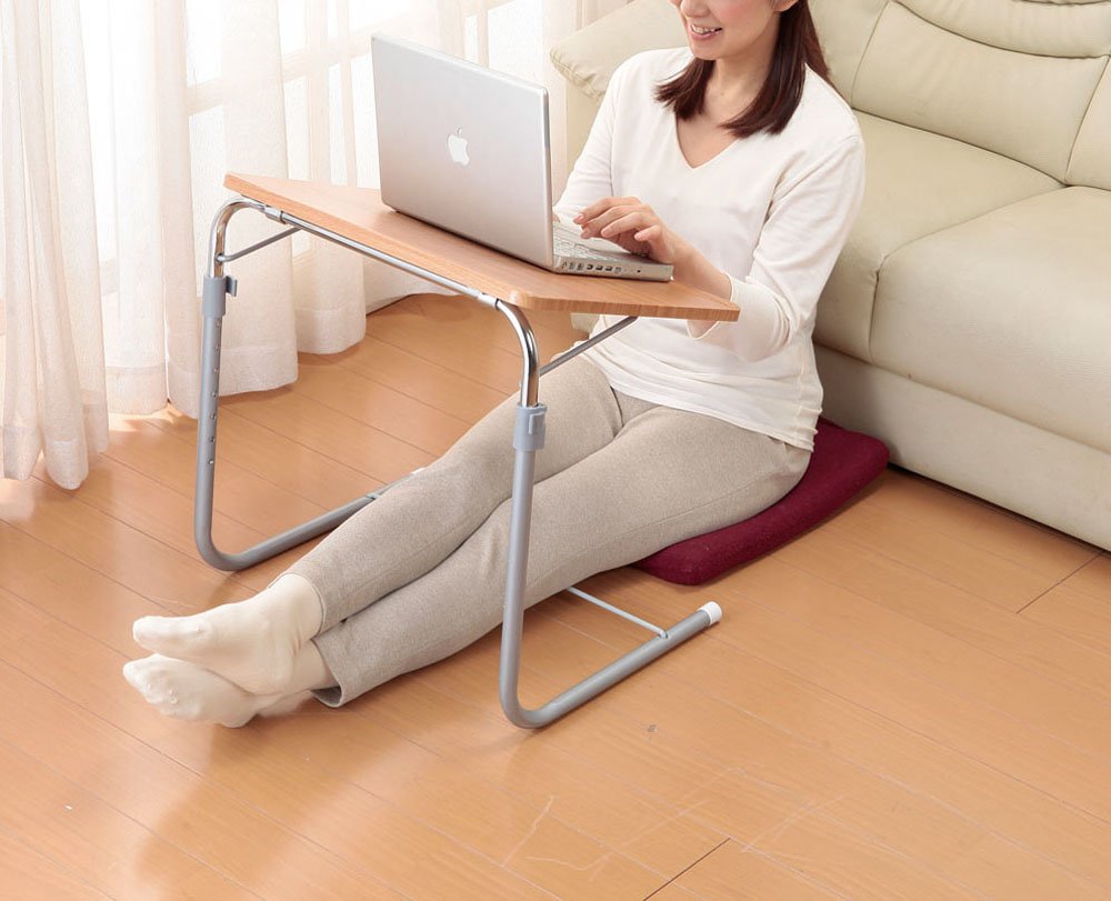 Amazon｜折りたたみ 角度調節 昇降式テーブル サイドテーブル