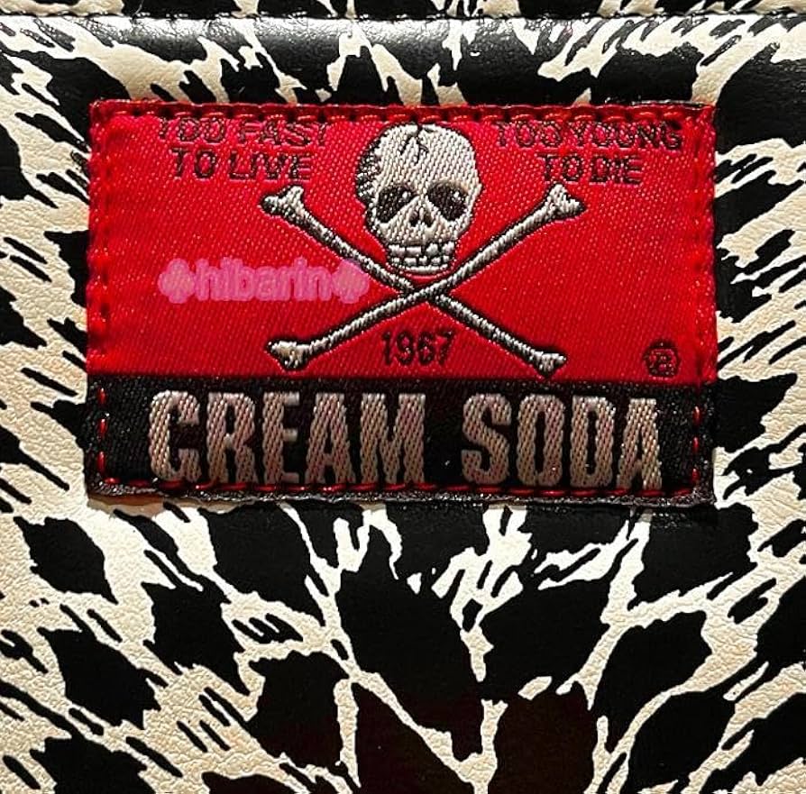 Amazon.co.jp: クリームソーダ角ドクロ白ヒョウ柄長財布ラウンド