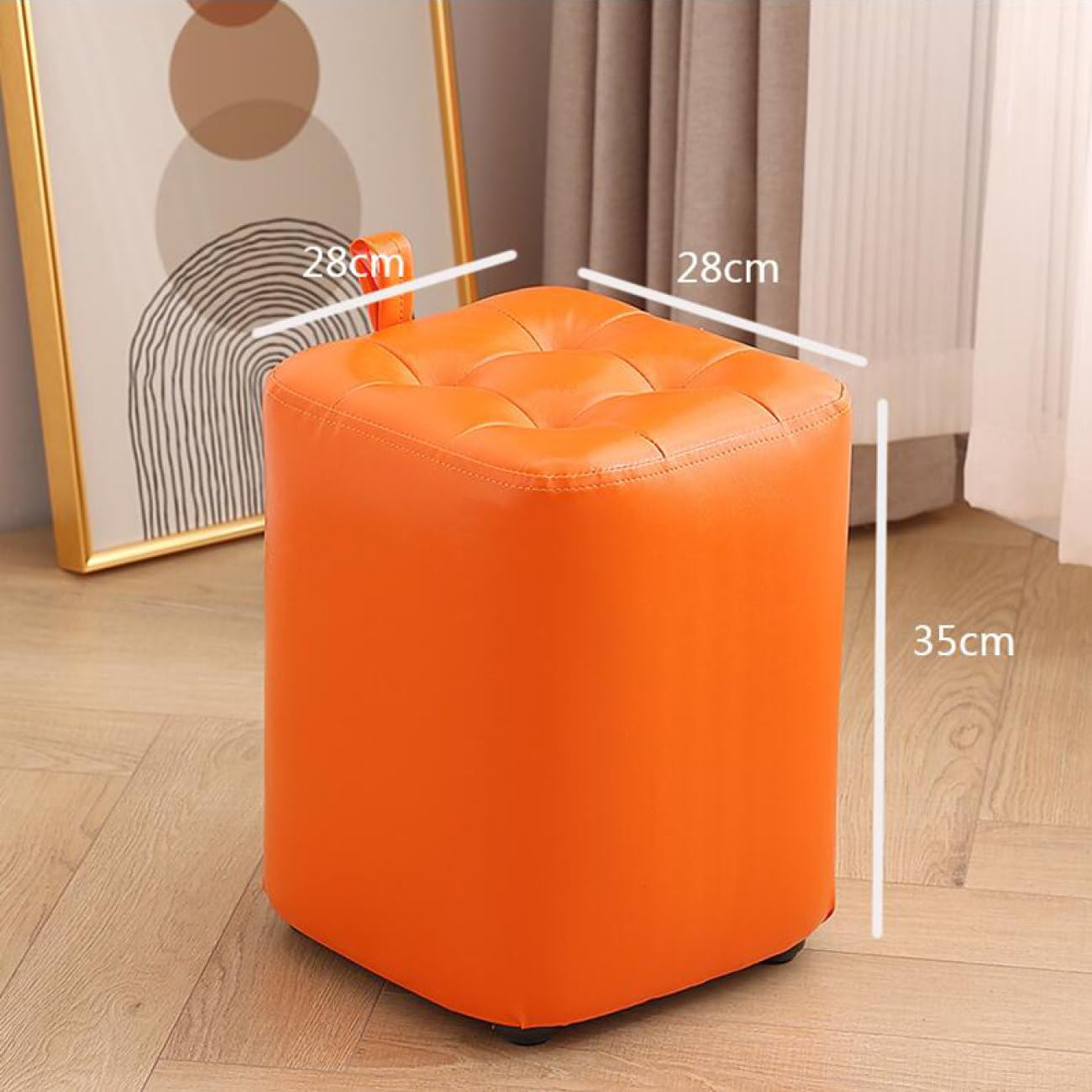 Amazon｜[SDGYS3G] オットマン スツール オレンジ 脚置き 1人掛け 高