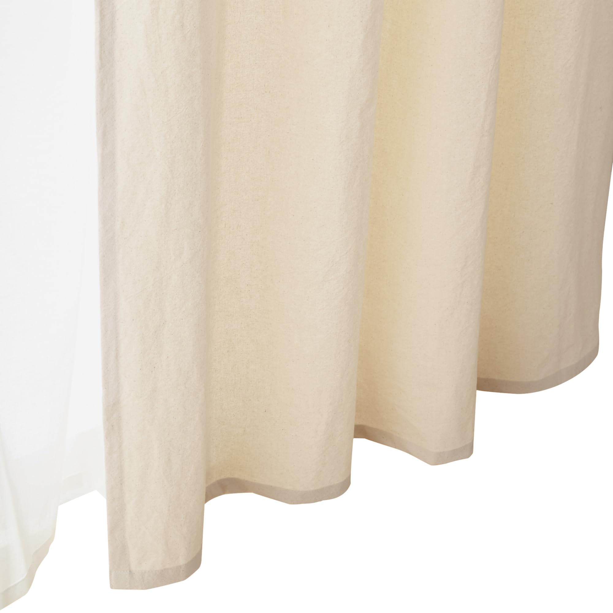 Amazon｜無印良品 綿洗いざらし平織ノンプリーツカーテン 生成 幅100