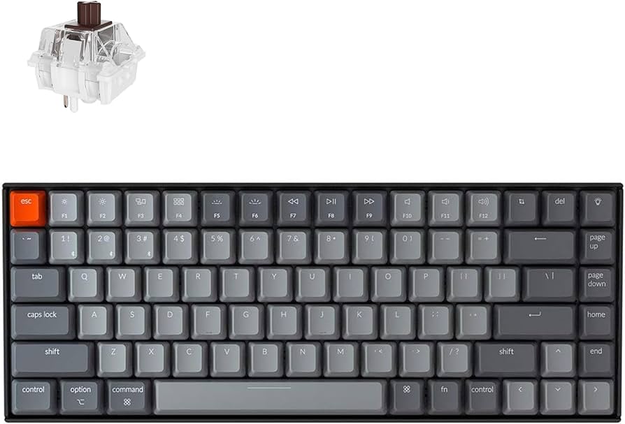 Keychron K2 V2 Wireless and Wired Mechanical Keyboard with White