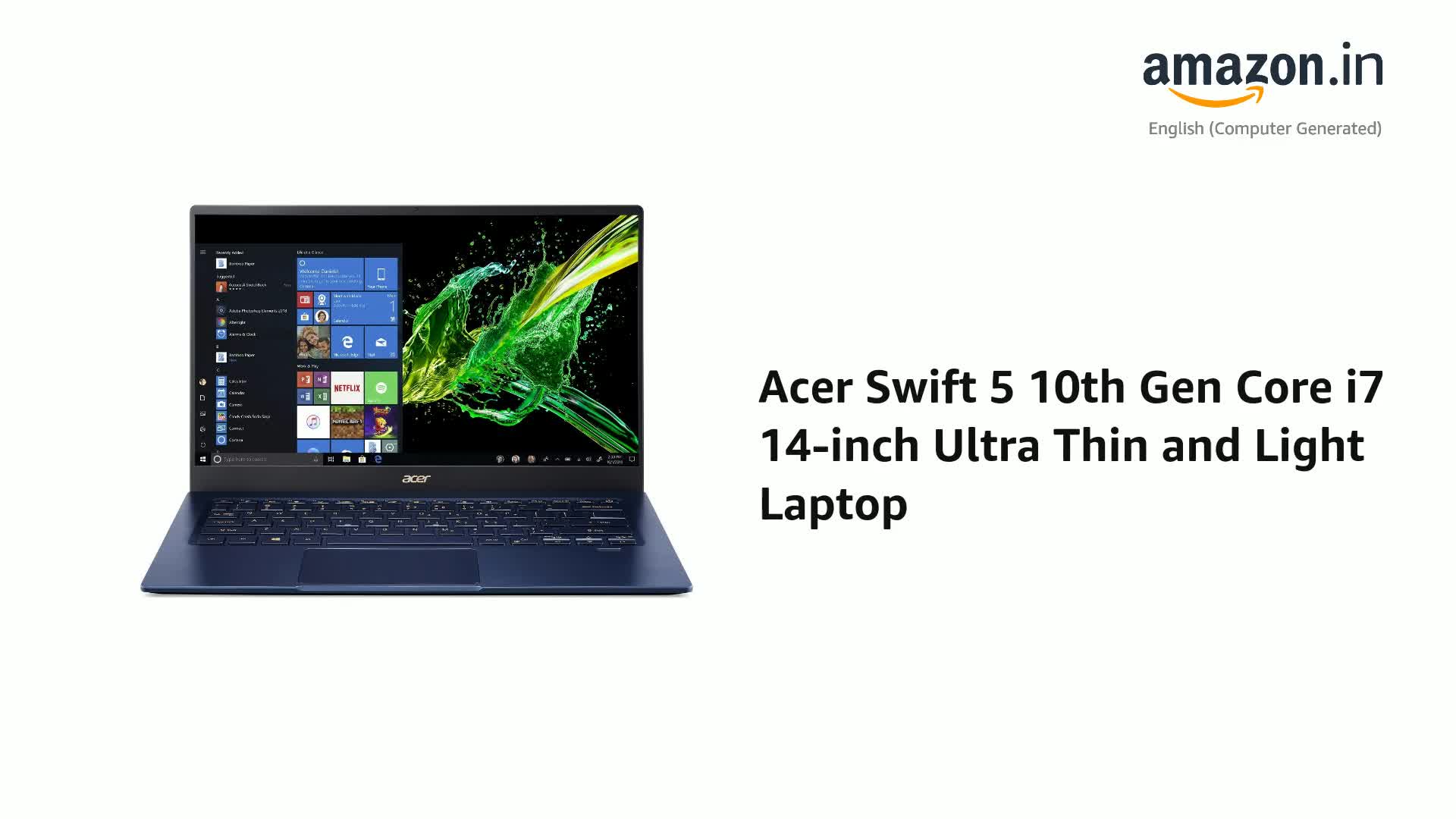 acer Swift 5 10th Gen Core i7 14-inch Ultra Thin and Light Laptop
