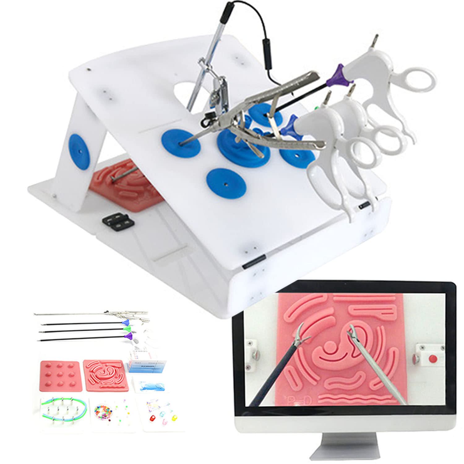 Amazon.co.jp: 腹腔鏡手術訓練 縫合練習キット腹腔鏡トレーナー